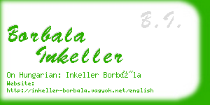 borbala inkeller business card